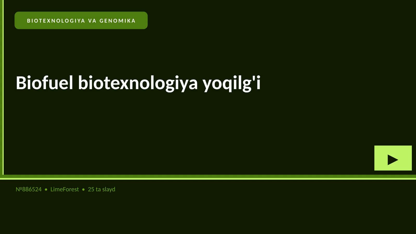 Biofuel biotexnologiya yoqilg'i