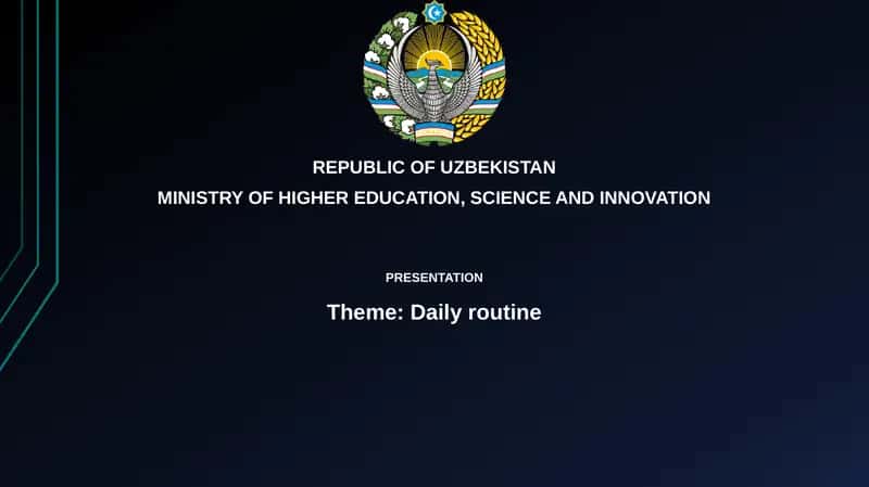 Daily routine