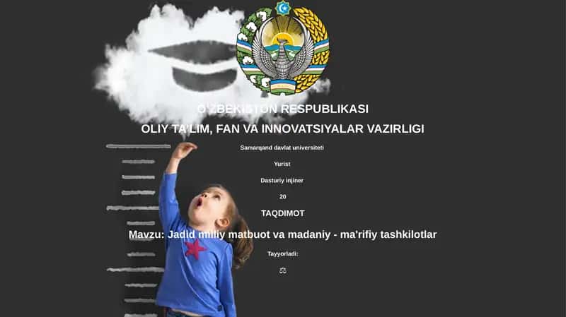 Jadid Milliy Matbuot va Madaniy - Ma'rifiy Tashkilotlar