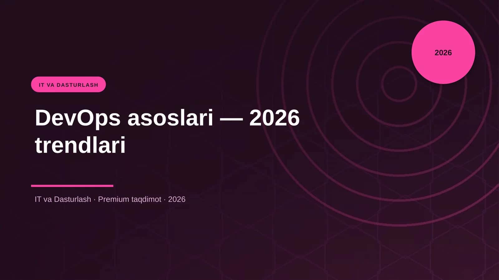 DevOps asoslari — 2026 trendlari