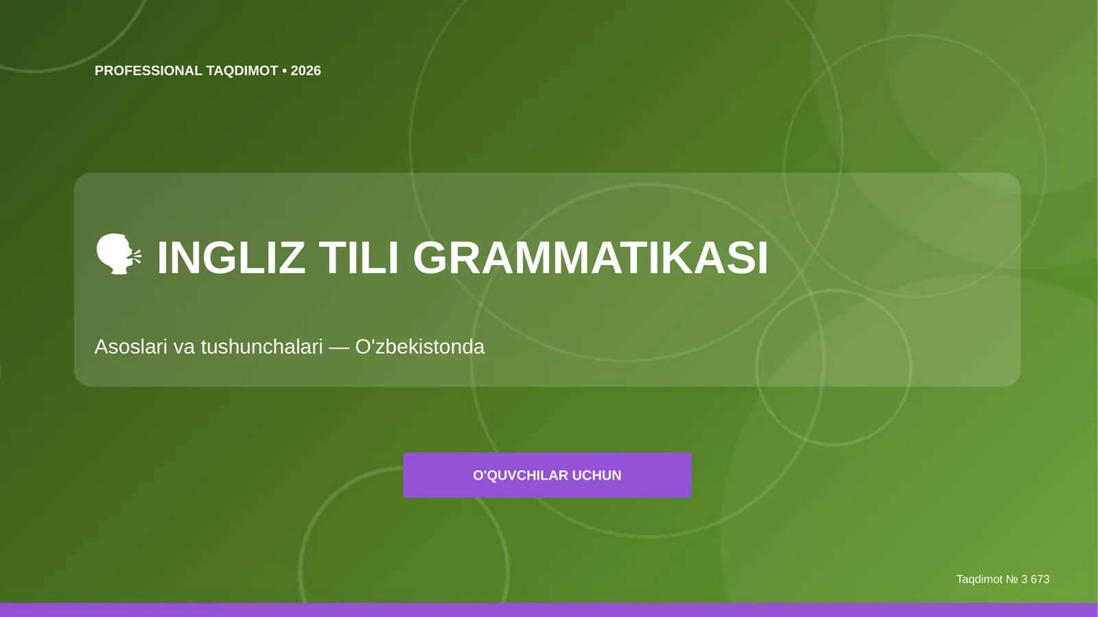 INGLIZ TILI GRAMMATIKASI