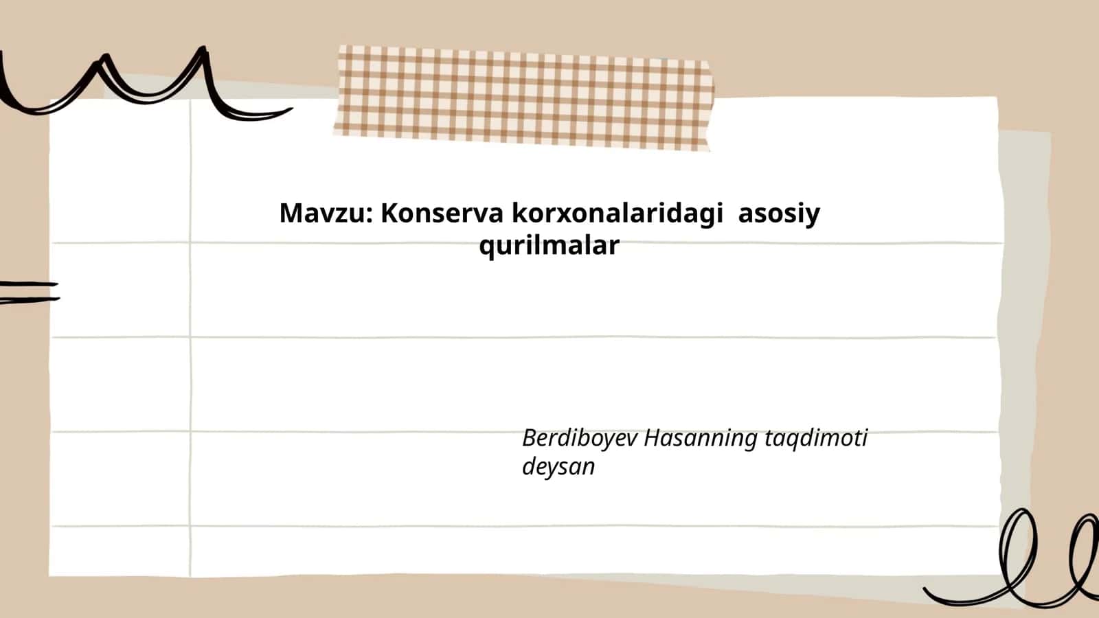 Konserva korxonalaridagi asosiy qurilmalar