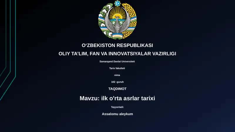 Ilk o'rta asrlar tarixi