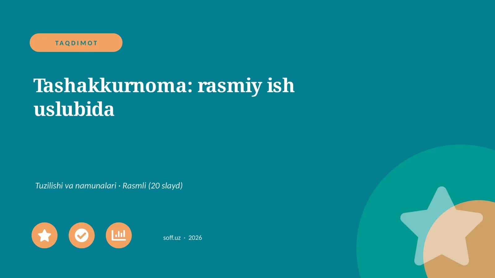 Tashakkurnoma: rasmiy ish uslubida