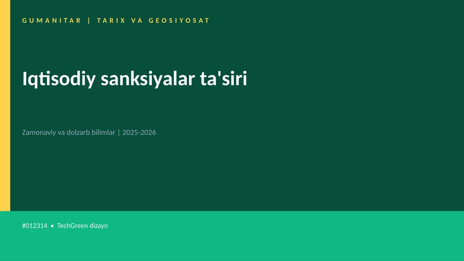 Iqtisodiy sanksiyalar ta'siri