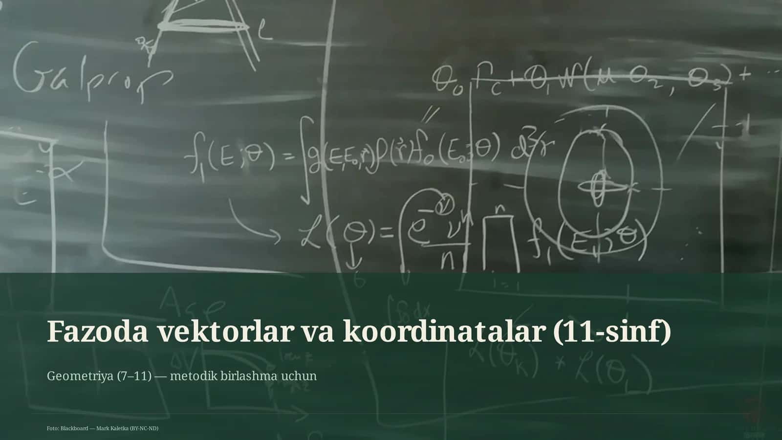 Fazoda vektorlar va koordinatalar (11-sinf)