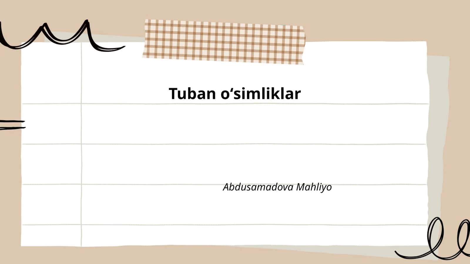 Tuban oʻsimliklar
