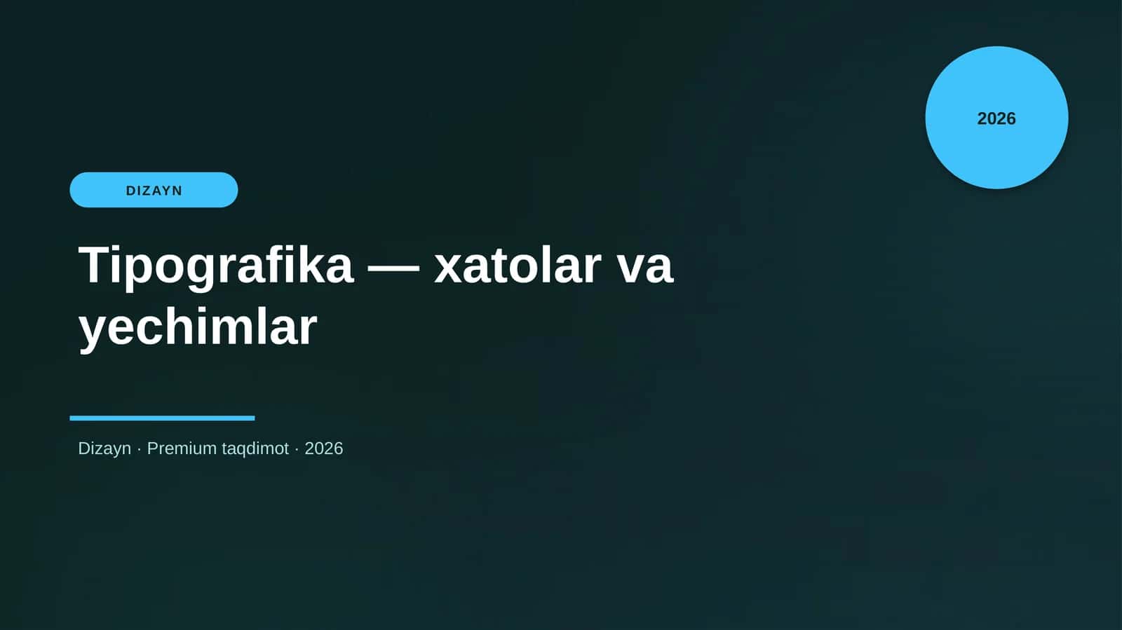 Tipografika — xatolar va yechimlar