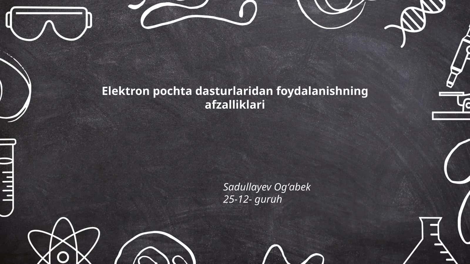 Elektron pochta dasturlaridan foydalanishning afzalliklari