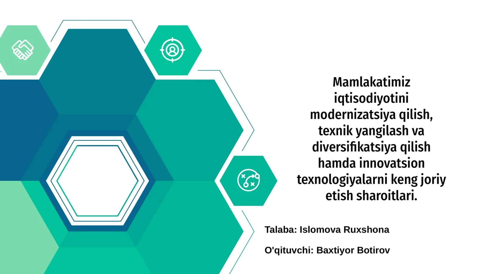 Mamlakatimiz iqtisodiyotining rivojlanish istiqbollari
