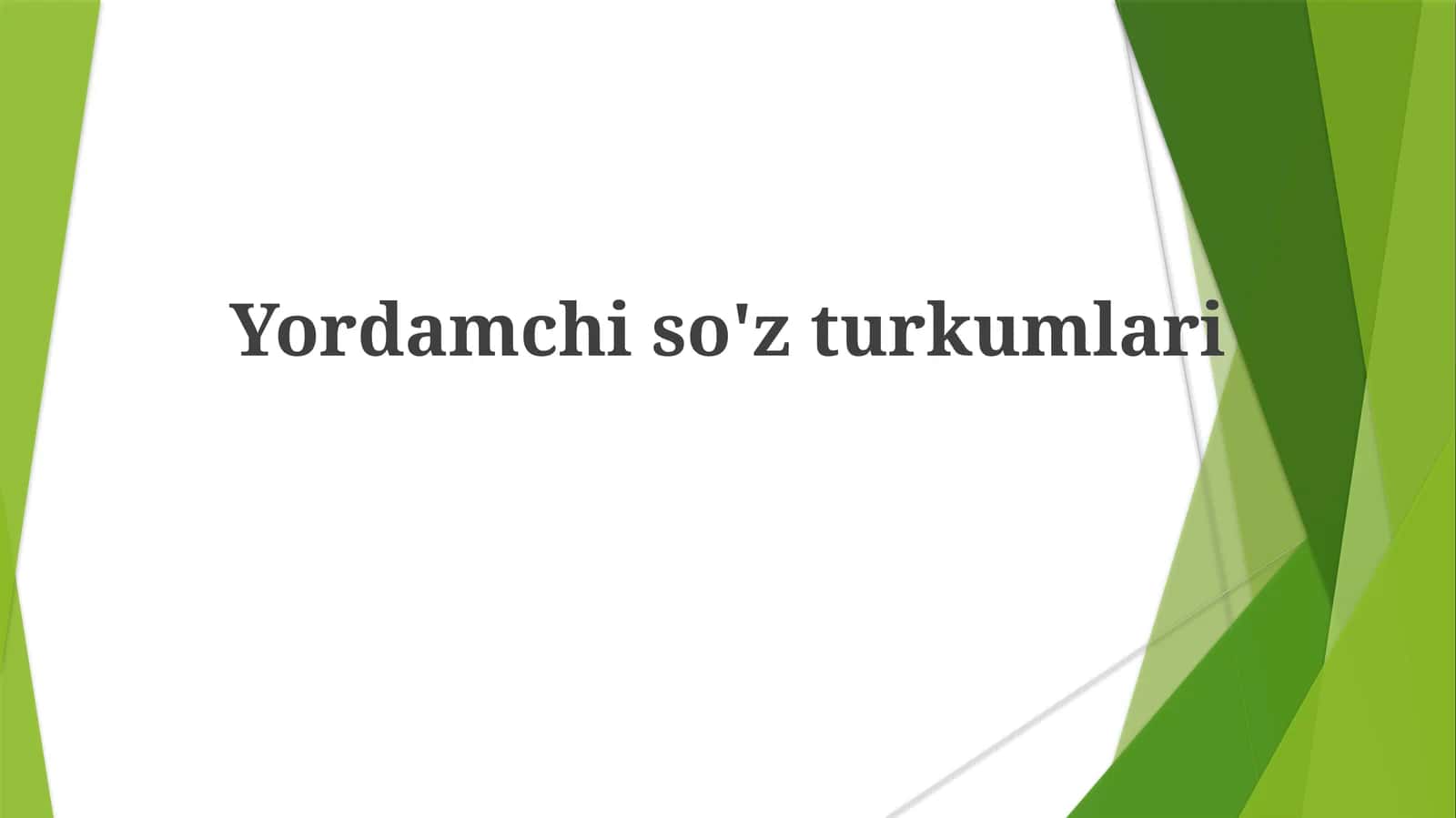 Yordamchi so'zlarni tushunish