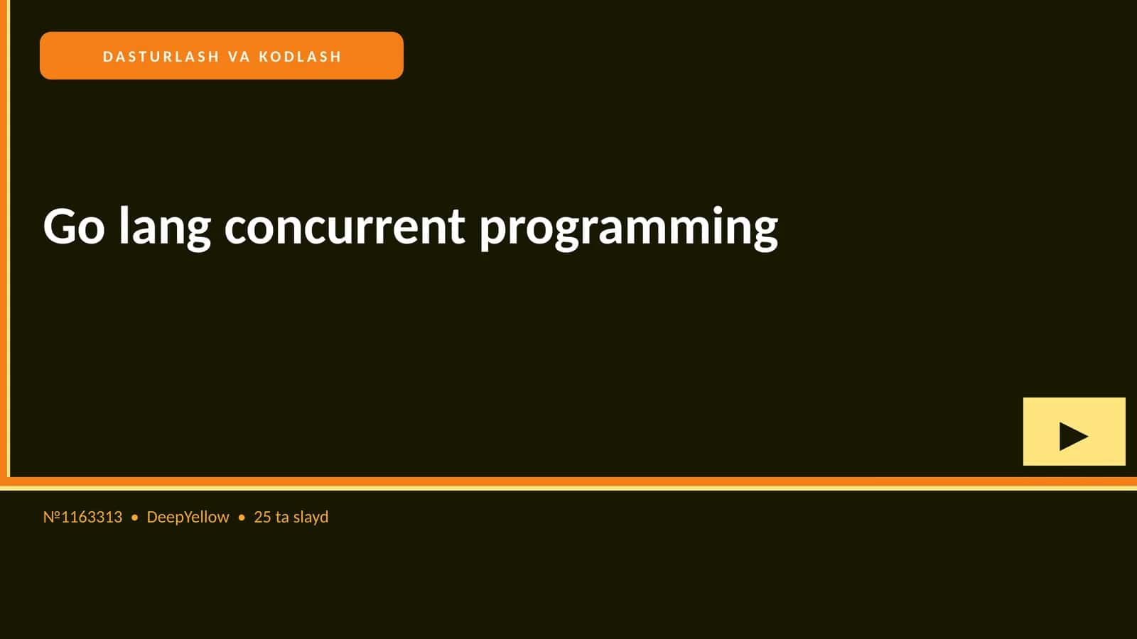 Go lang concurrent programming