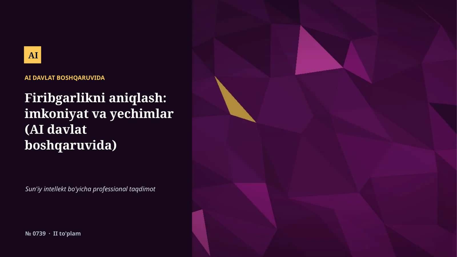 AI DAVLAT BOSHQARUVIDA