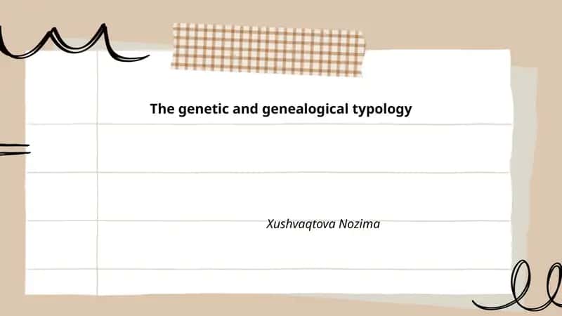 The genetic and genealogical typology