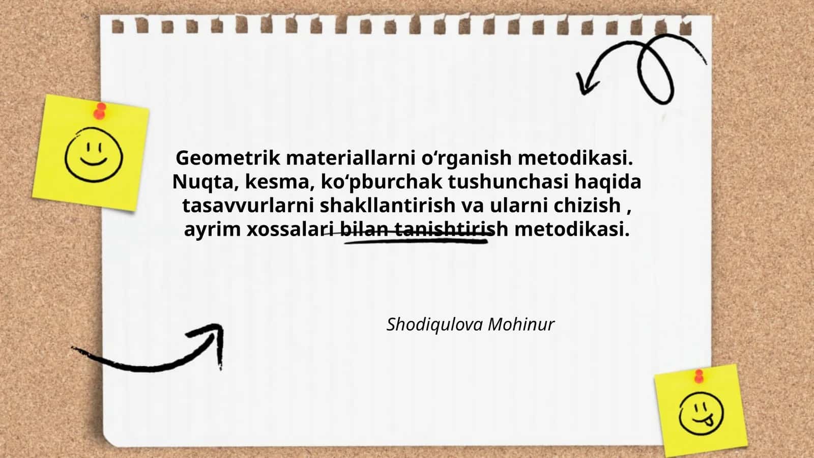 Geometrik materiallarni o‘rganish metodikasi