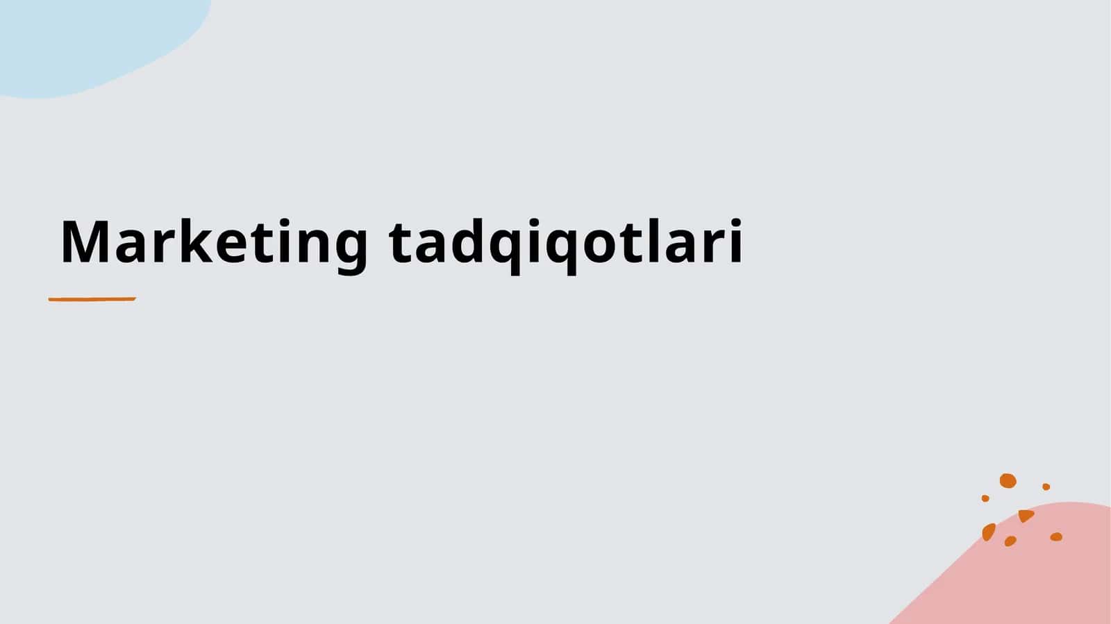 Marketing Tadqiqotlari