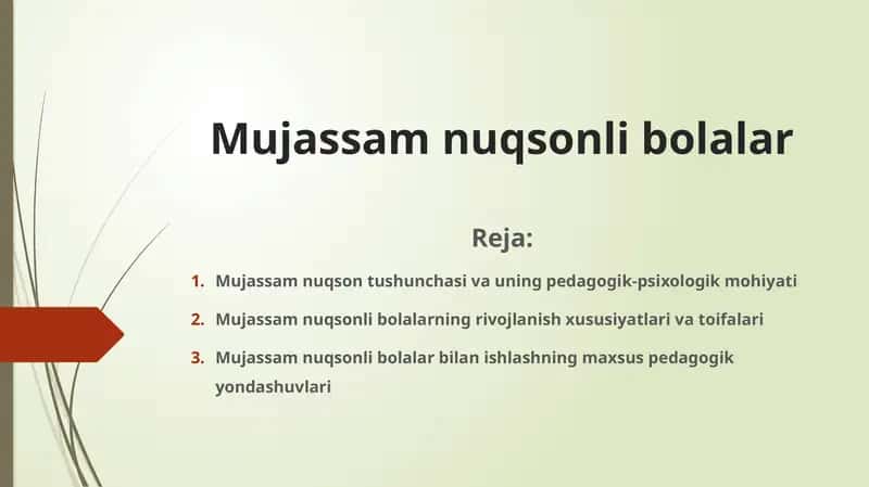 Mujassam nuqsonli bolalar