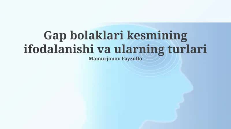 Teshiklarning kesma ko'rinishi va turlari