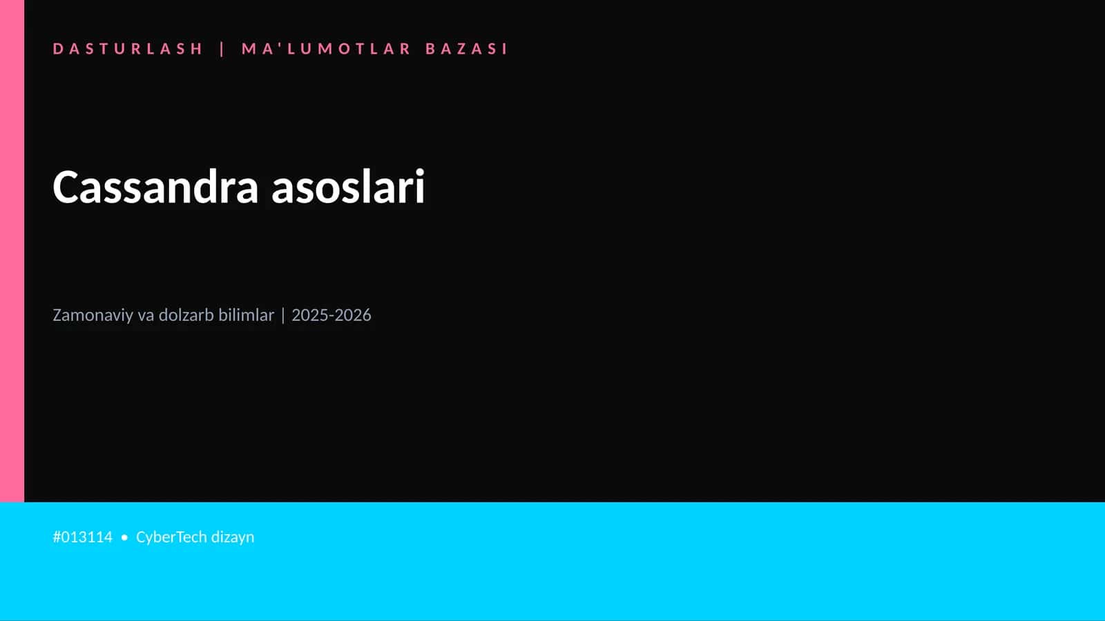 Cassandra asoslari