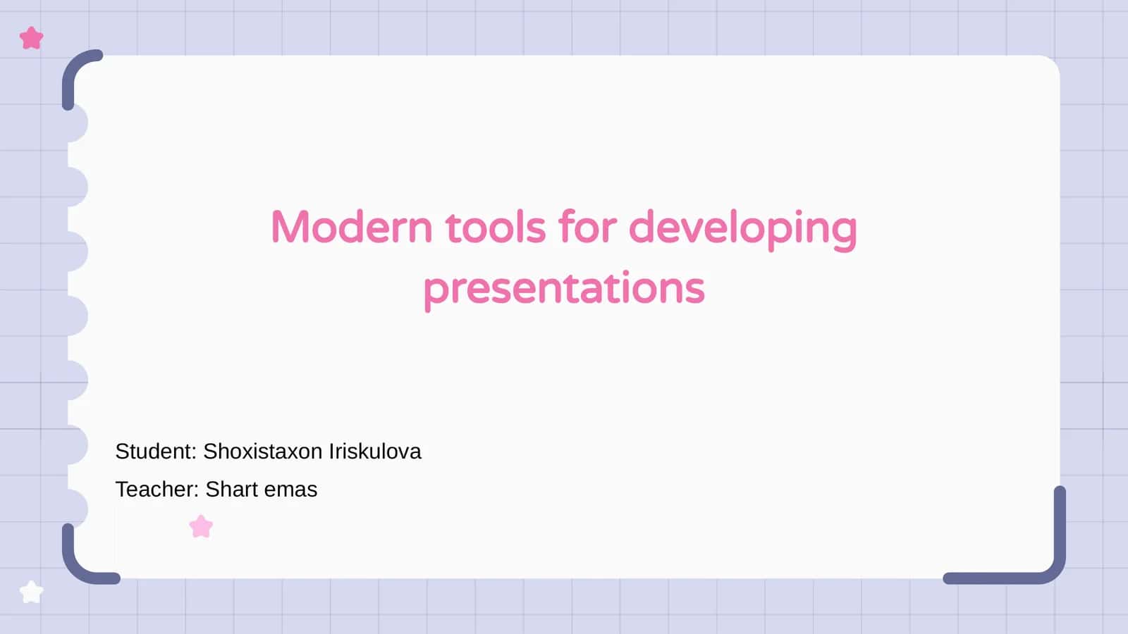 Modern tools for developing presentations