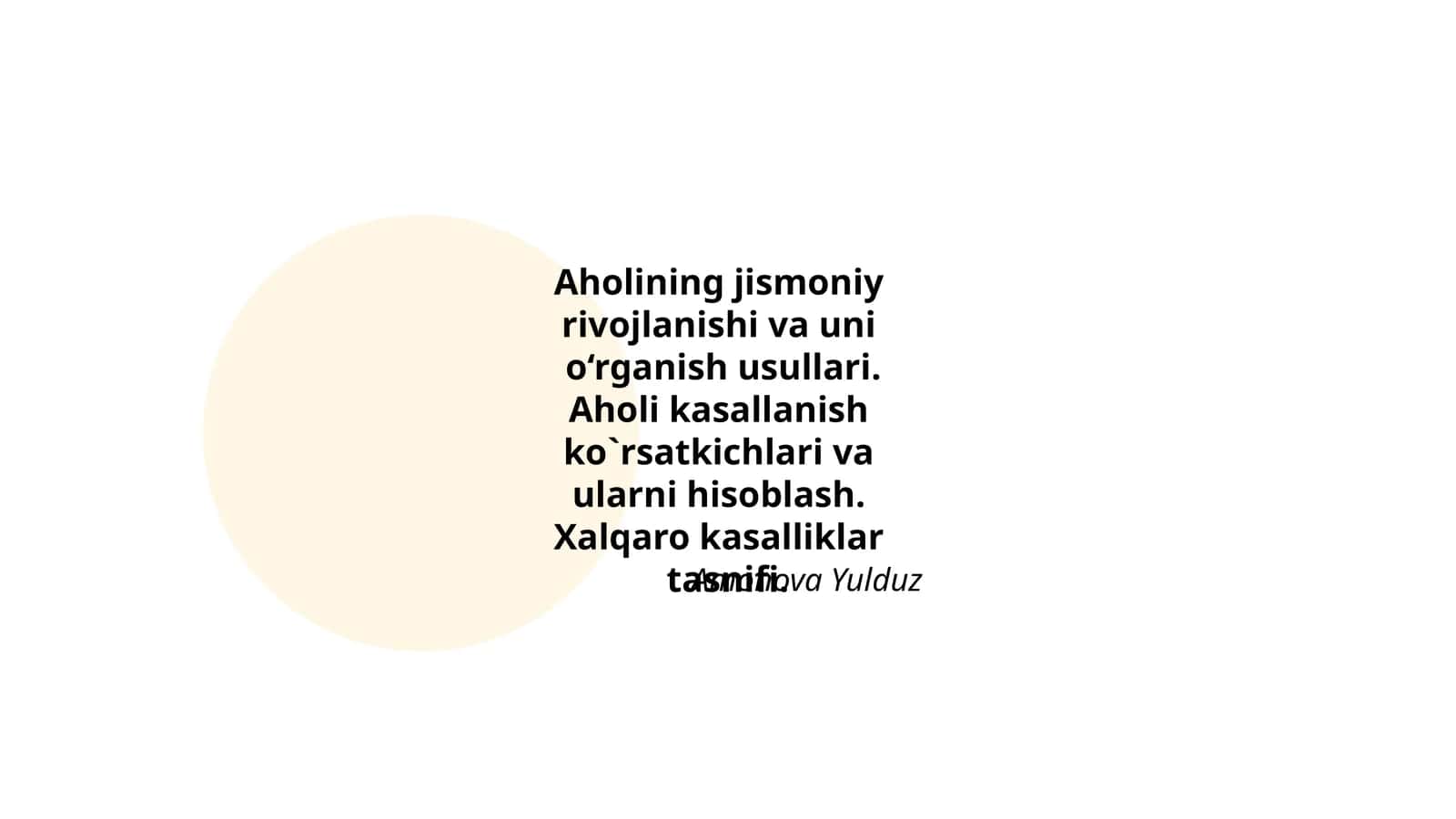 Jismoniy rivojlanish tushunchasi va uning ahamiyati