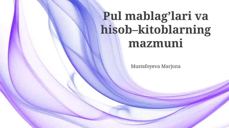 Kredit shartlari va to'lovlar