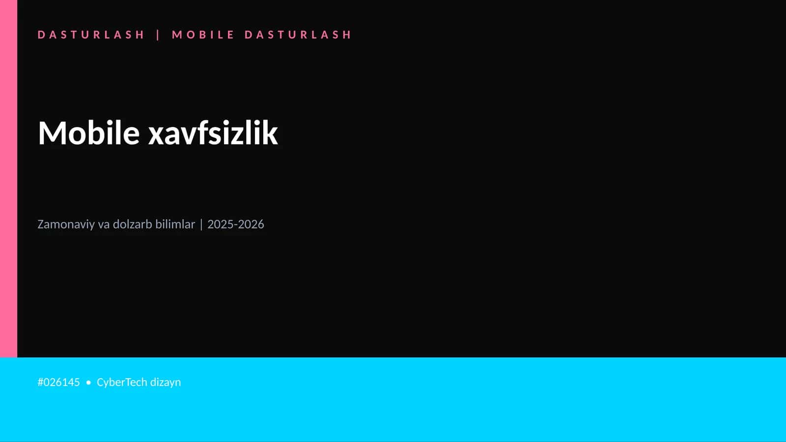 Mobile xavfsizlik