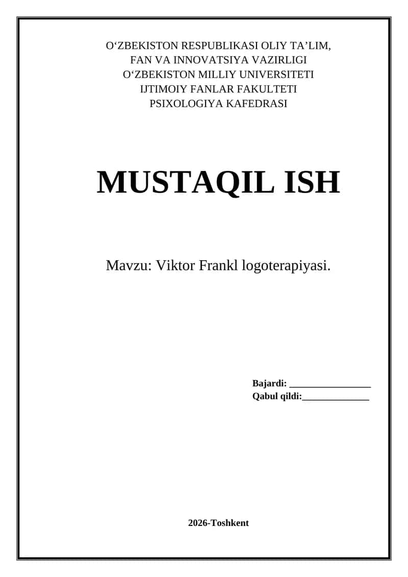 Viktor Frankl logoterapiyasi