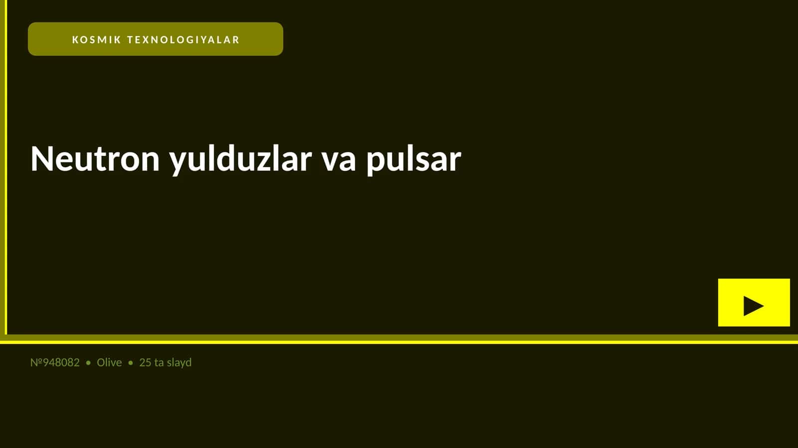 Neutron yulduzlar va pulsar