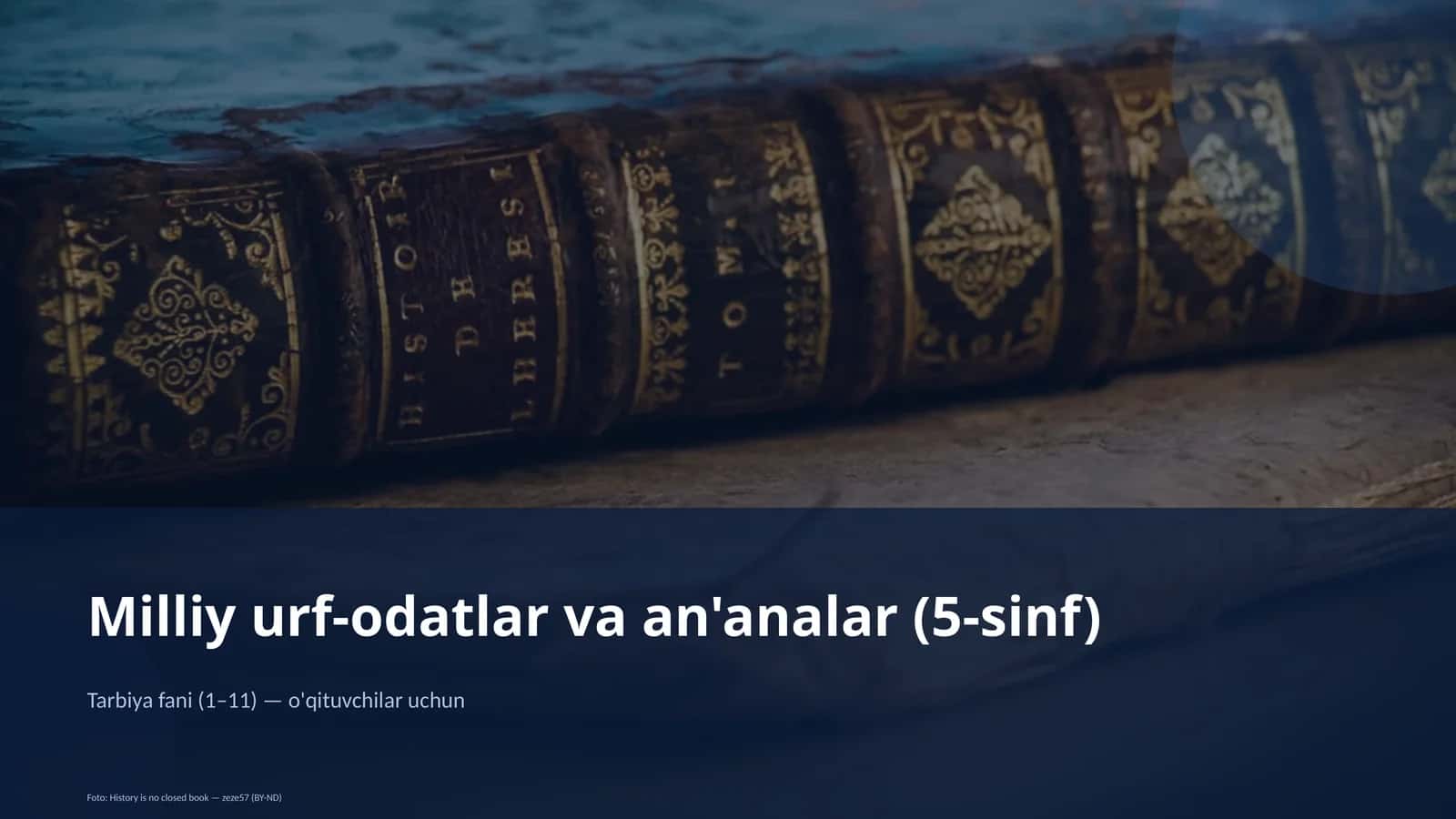 Milliy urf-odatlar va an'analar (5-sinf)