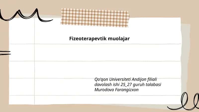 Fizeoterapevtik muolajar