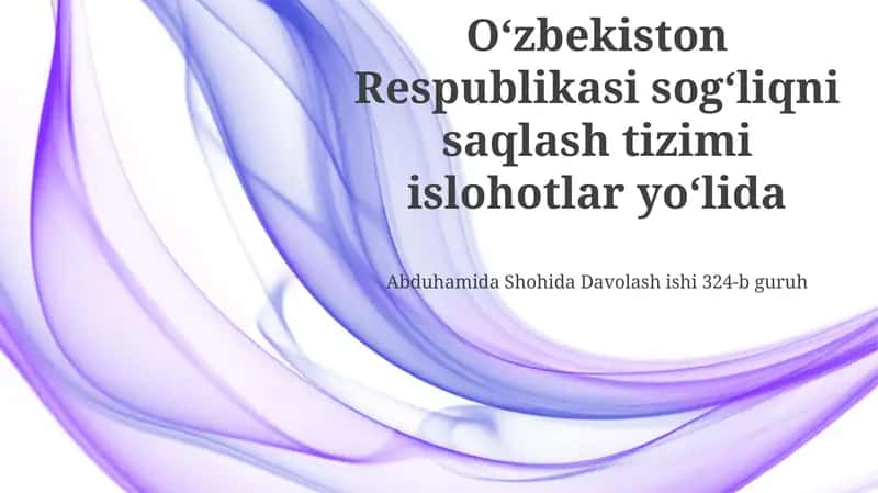 O'zbekiston sog'liqni saqlash tizimi