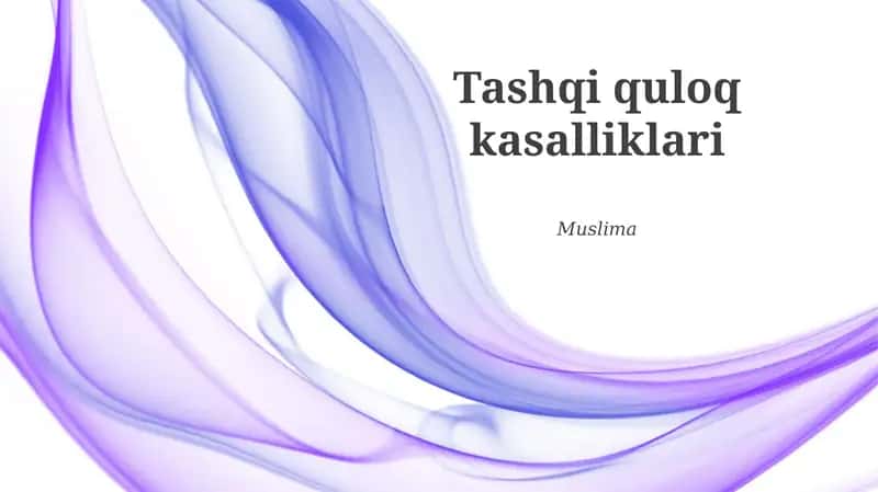 Tashqi quloq kasalliklari