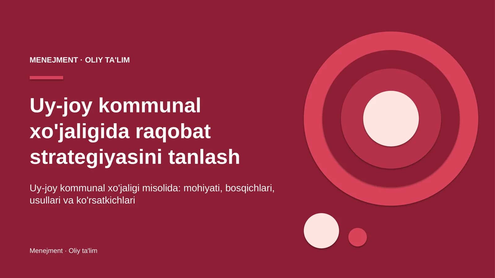 uy joy kommunal xo'jaligida raqobat strategiyasini tanlash 8854