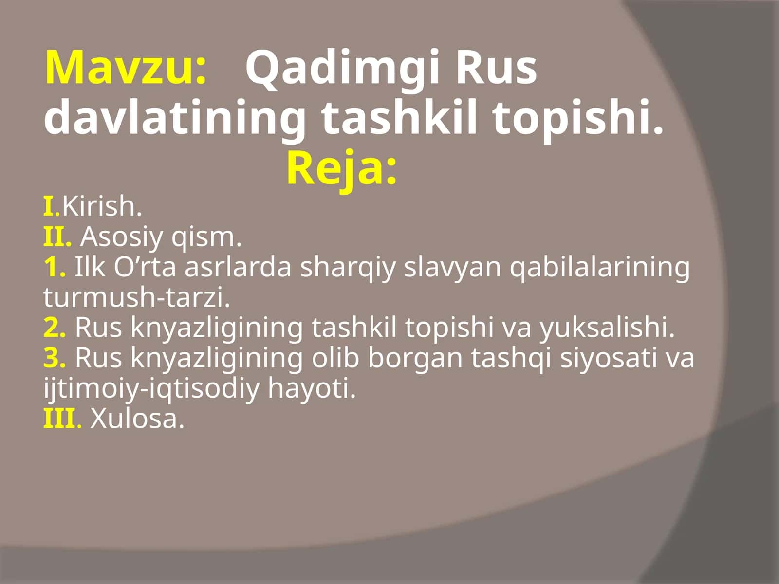 Qadimgi Rus davlatining tashkil topishi