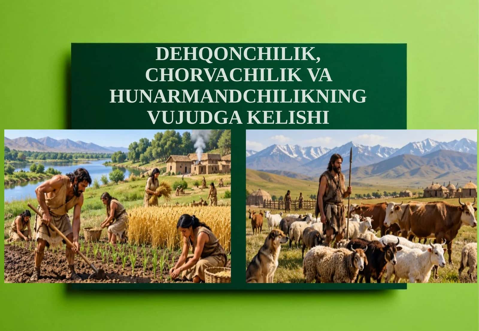 DEHQONCHILIK, CHORVACHILIK VA HUNARMANDCHILIKNING VUJUDGA KELISHI
