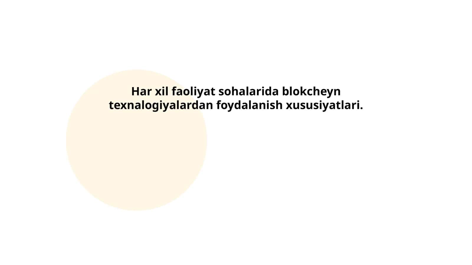 Moliyaviy xizmatlarda blokcheyn texnologiyalari