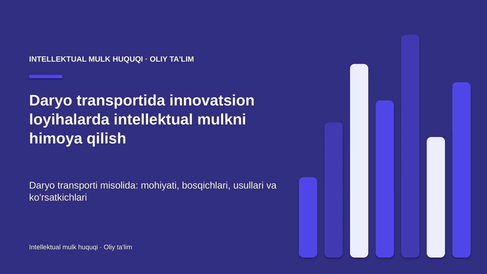 INTELLEKTUAL MULK HUQUQI · OLIY TA'LIM