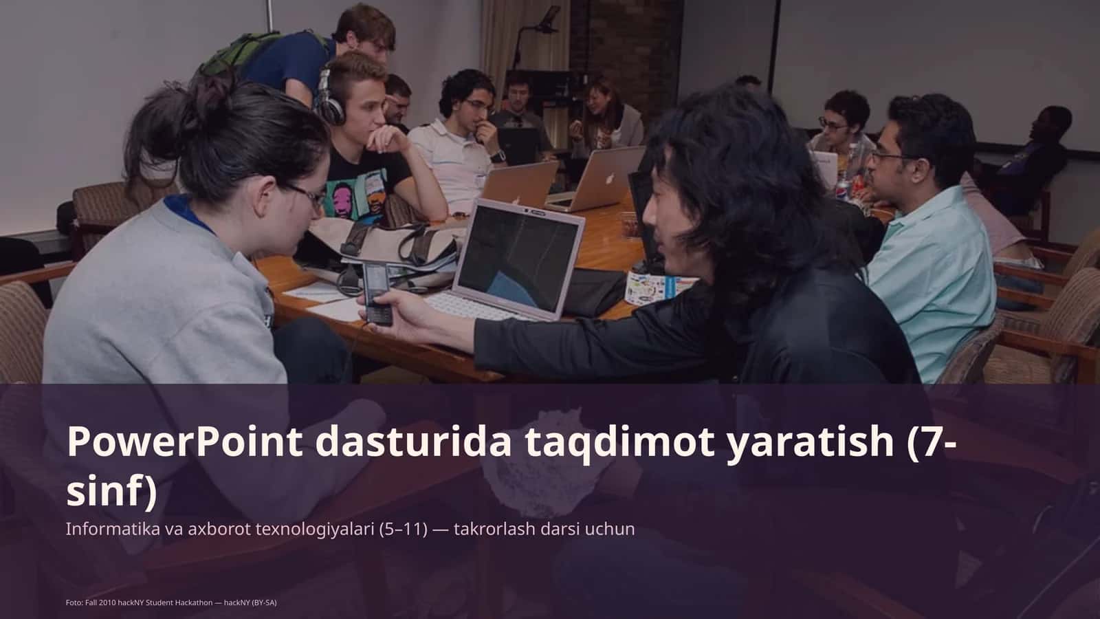 PowerPoint dasturida taqdimot yaratish (7-sinf)