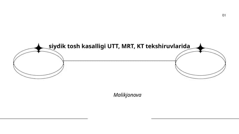 siydik tosh kasalligi UTT, MRT, KT tekshiruvlarida Malikjonova