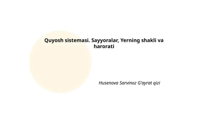 Quyosh Sistemasi