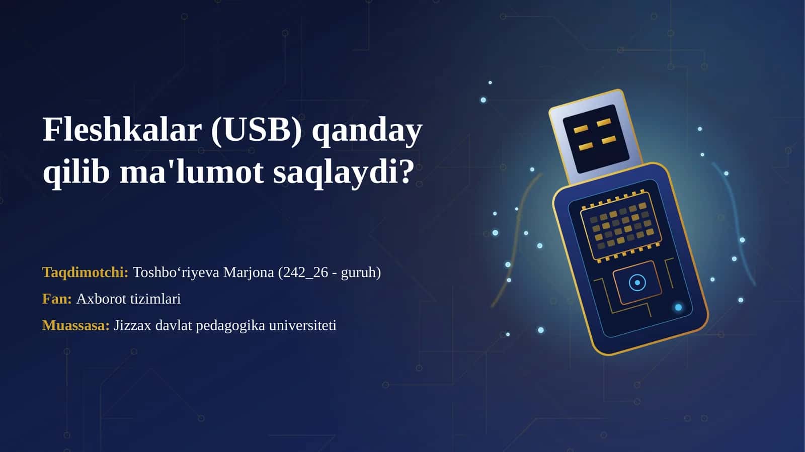 Fleshkalar (USB) qanday qilib ma'lumot saqlaydi?