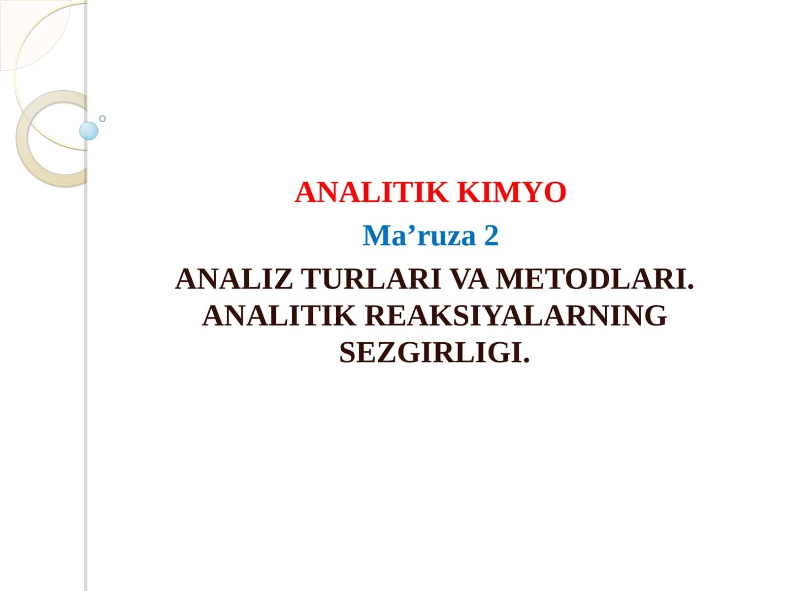 ANALITIK KIMYO