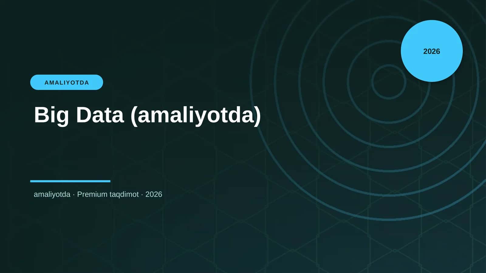 Big Data (amaliyotda)