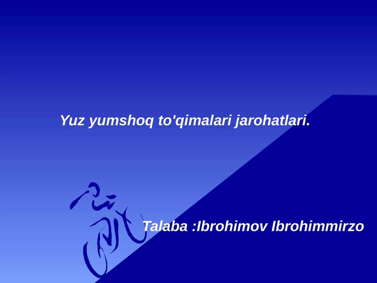 Yuzyumshoqto'qimalarijarohatlari