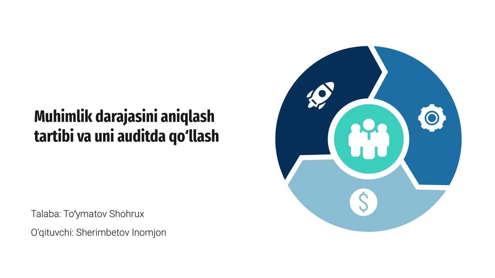 Muhimlik darajasini aniqlash tartibi va uni auditda qo‘llash