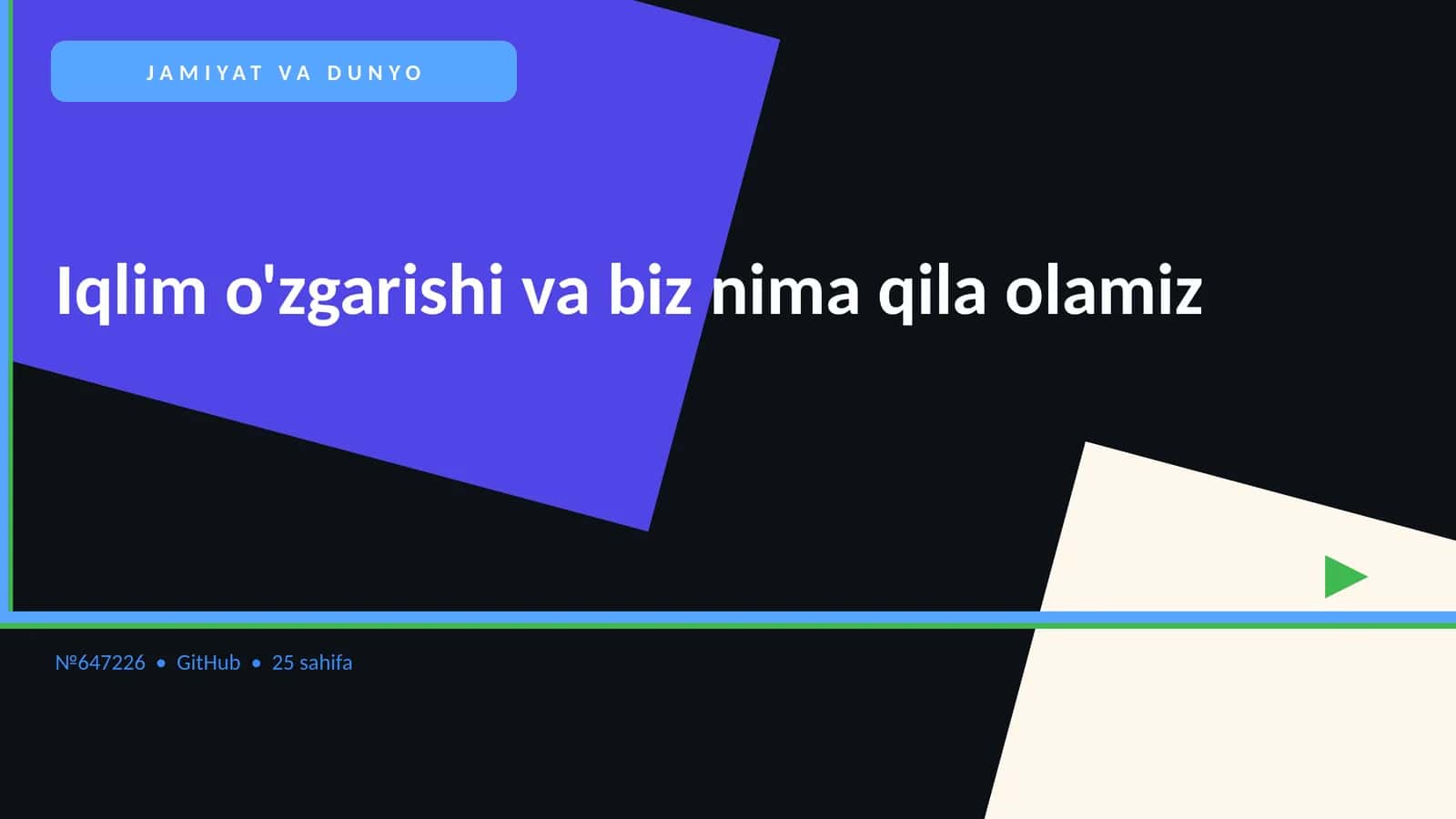 Iqlim o'zgarishi va biz nima qila olamiz