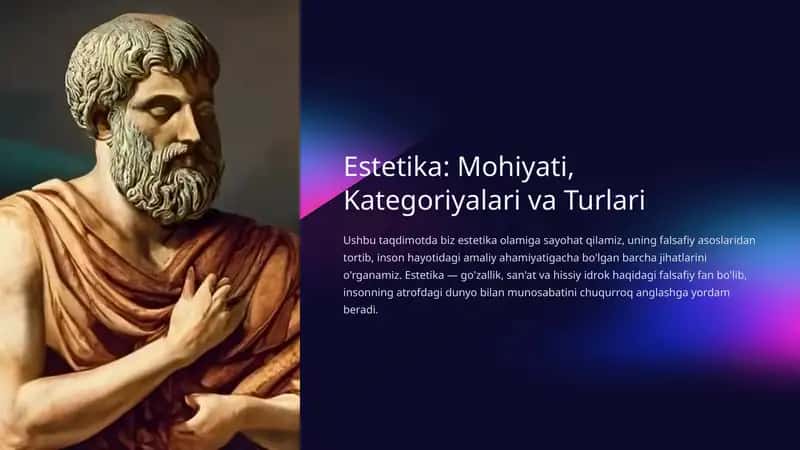 Estetika: Mohiyati, Kategoriyalari va Turlari