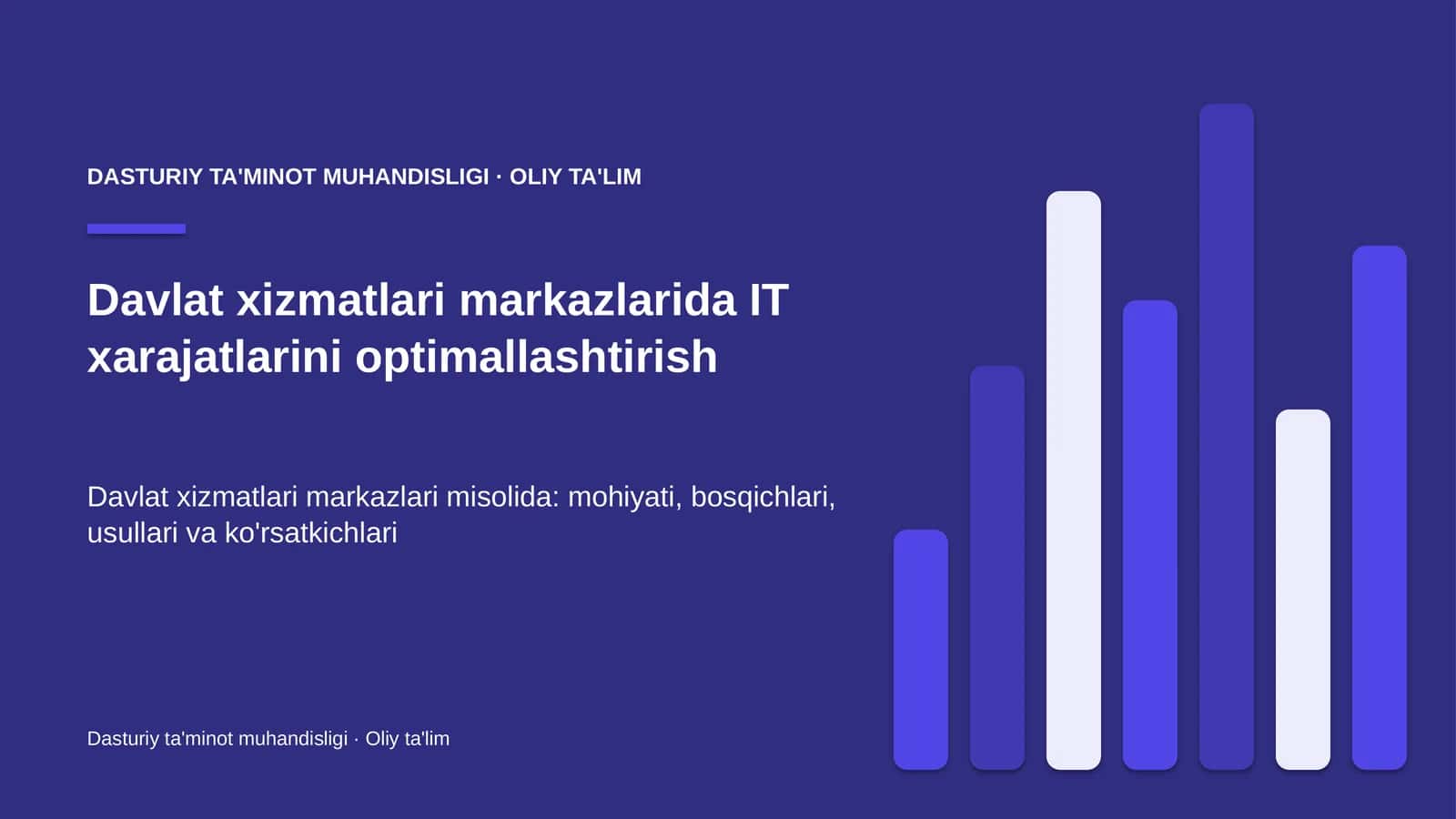 Davlat xizmatlari markazlarida IT xarajatlarini optimallashtirish