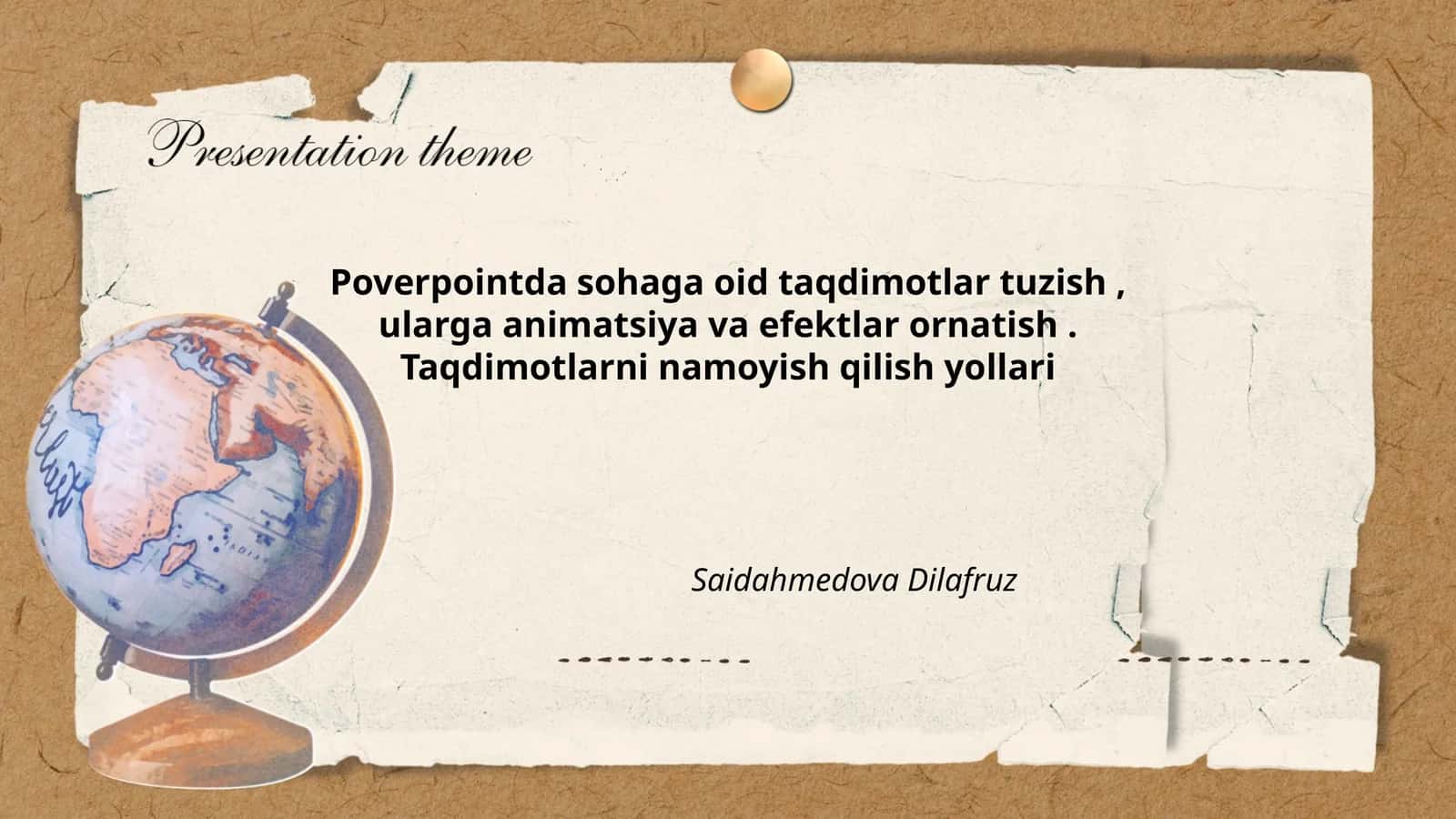 PowerPointda Taqdimotlar